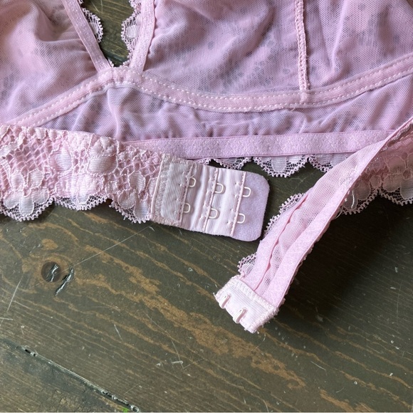 intimately free people bralette Large Lace Light Purple Halter Summer Boho - Picture 4 of 5